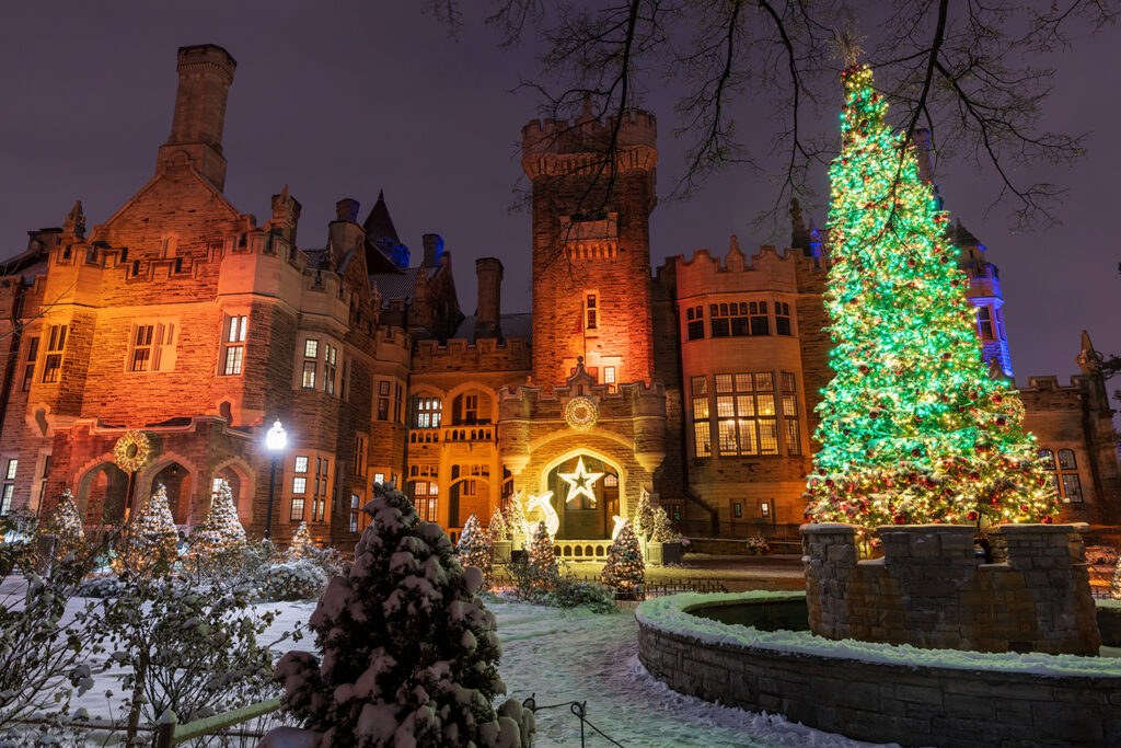 Casa Loma w okresie Świąt Bożego Narodzenia